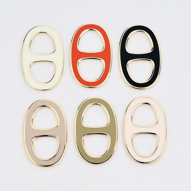 Enamel Scarf Ring - Custom Stainless Steel O Ring Wedding Gift Buckle