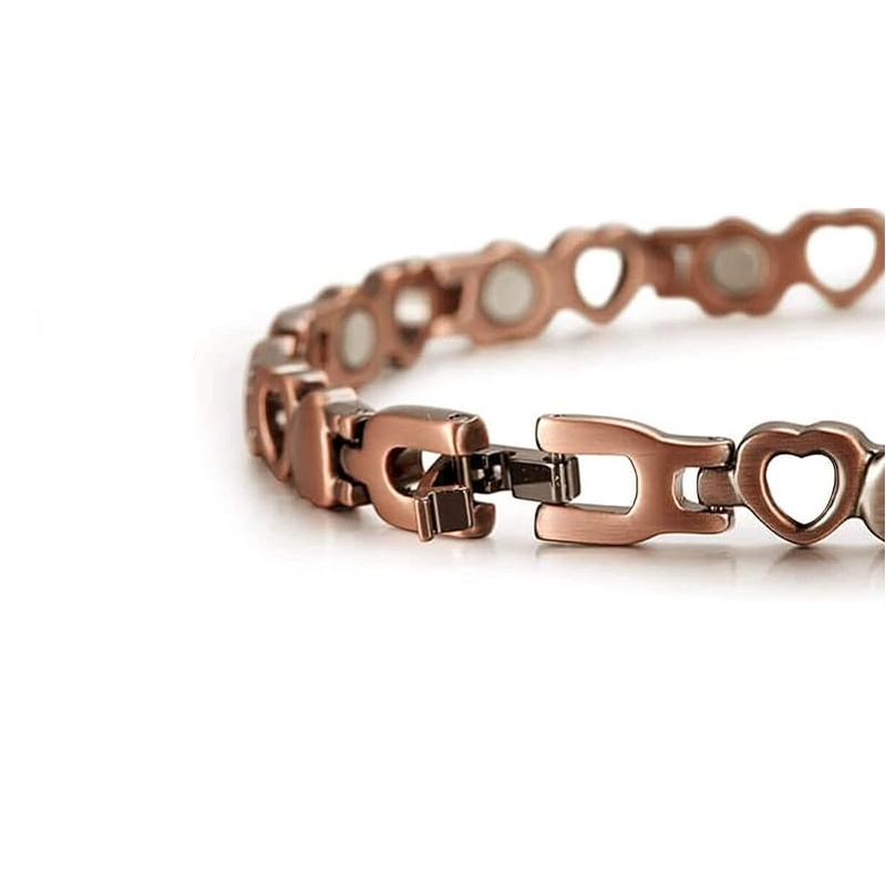 Copper Magnetic Anklet - 99.9% Love Heart Tennis Women Foot Jewelry