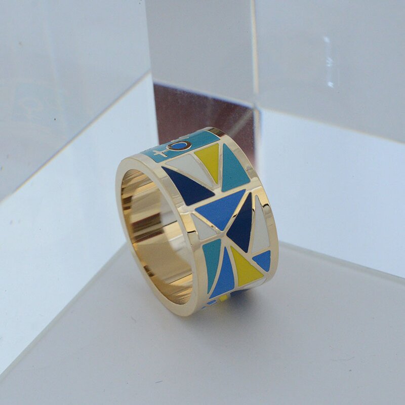 Enamel Silk Scarf Buckle - High Quality Gold Plated Custom Scarf Ring