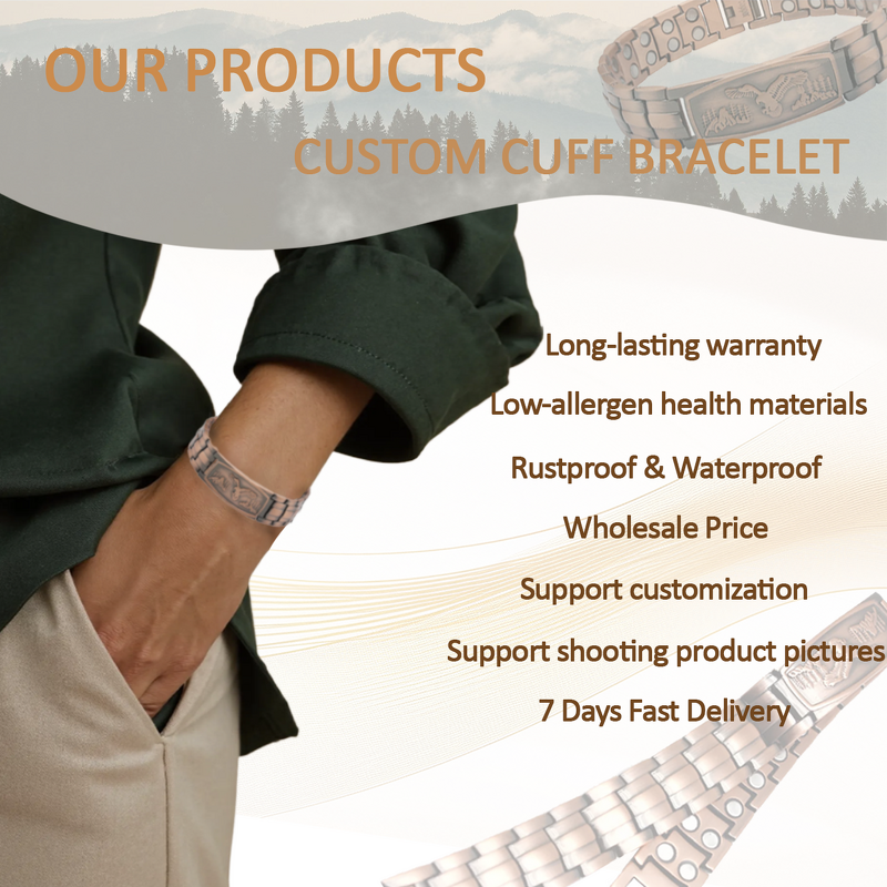 Magnetic Bracelet - Manufacturer Customisable Couple Charms Healthy Jewelry