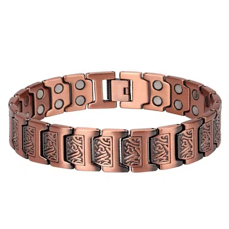 Health Magnetic Copper Bracelet - Custom Logo Vintage Men Women Jewelry