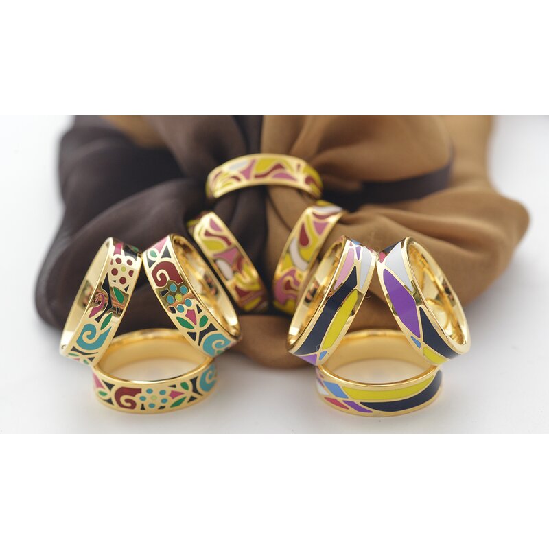 Three-Ring Scarf Buckle - Custom Gold Plated Stainless Steel Hijab Tool