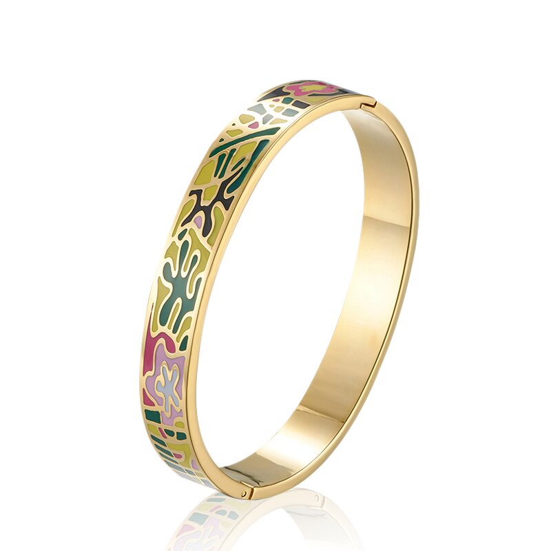 Enamel Bangle for Women - Custom High Quality Stainless Steel Jewelry