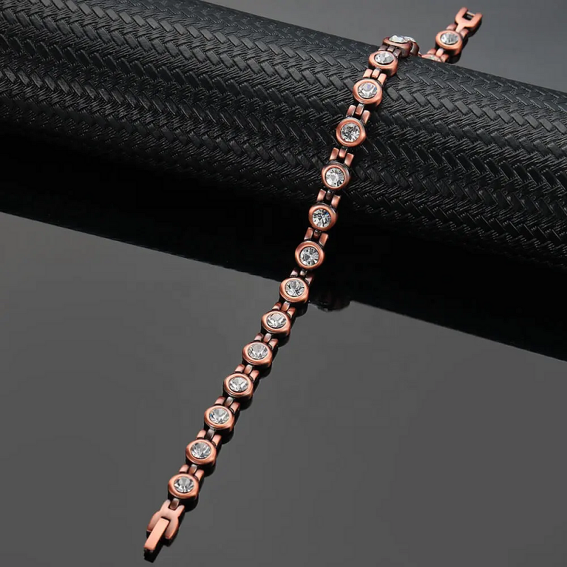 Copper Magnetic Anklet - 2020 Zircon Crystal Encrusted Women Jewelry