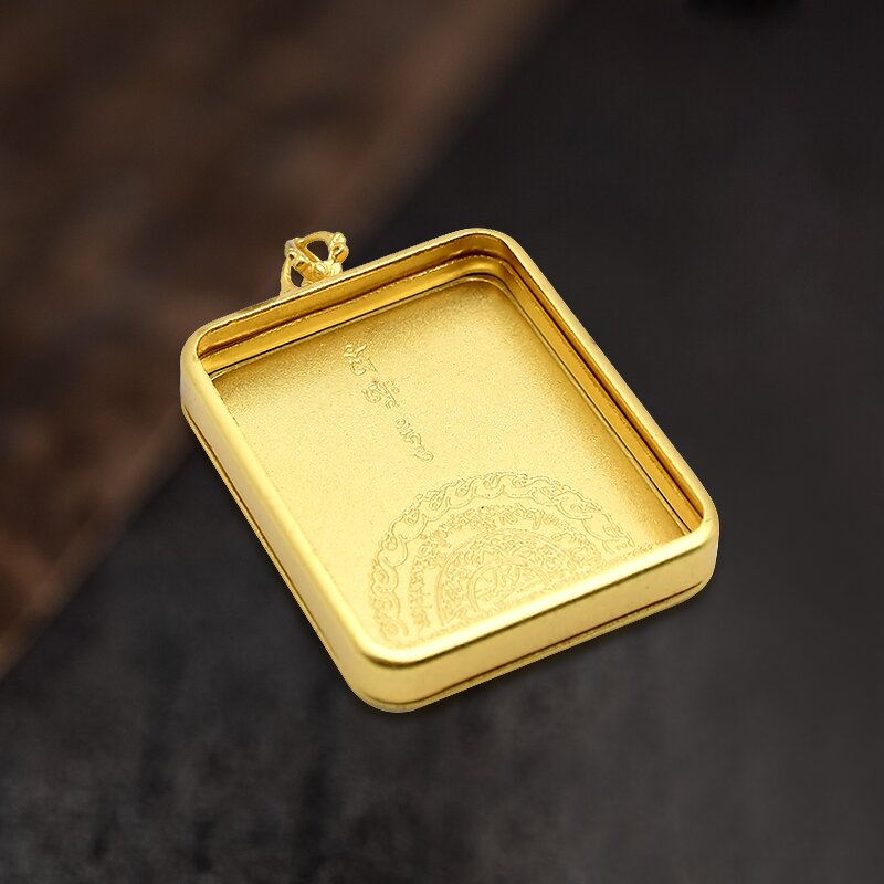 Buddha Thangka Pendant - Tibetan Oriental Amulet Men Women Religious Jewelry