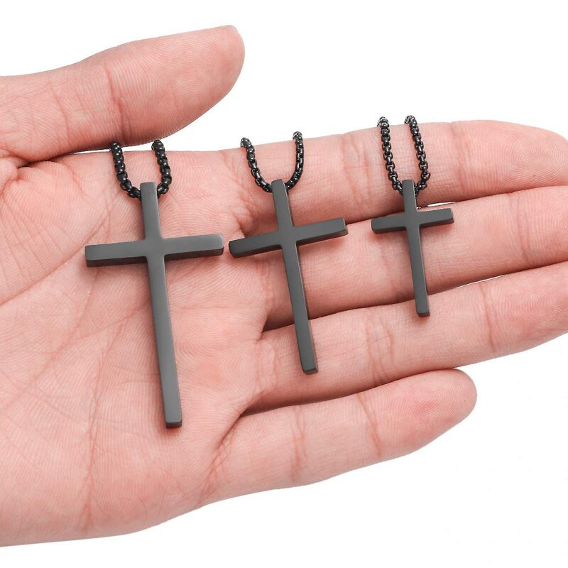 Cross Pendant Necklace - Hot Sale Stainless Steel Men Wedding Gift Jewelry