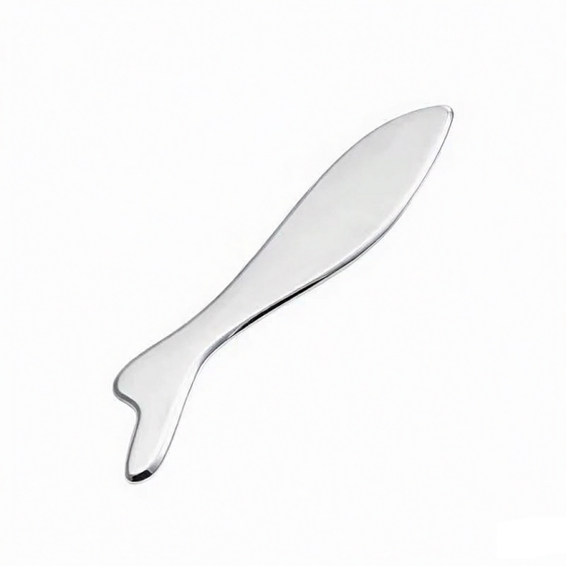 Metal Gua Sha Facial Tool - High End Stainless Steel Face Neck Scraper