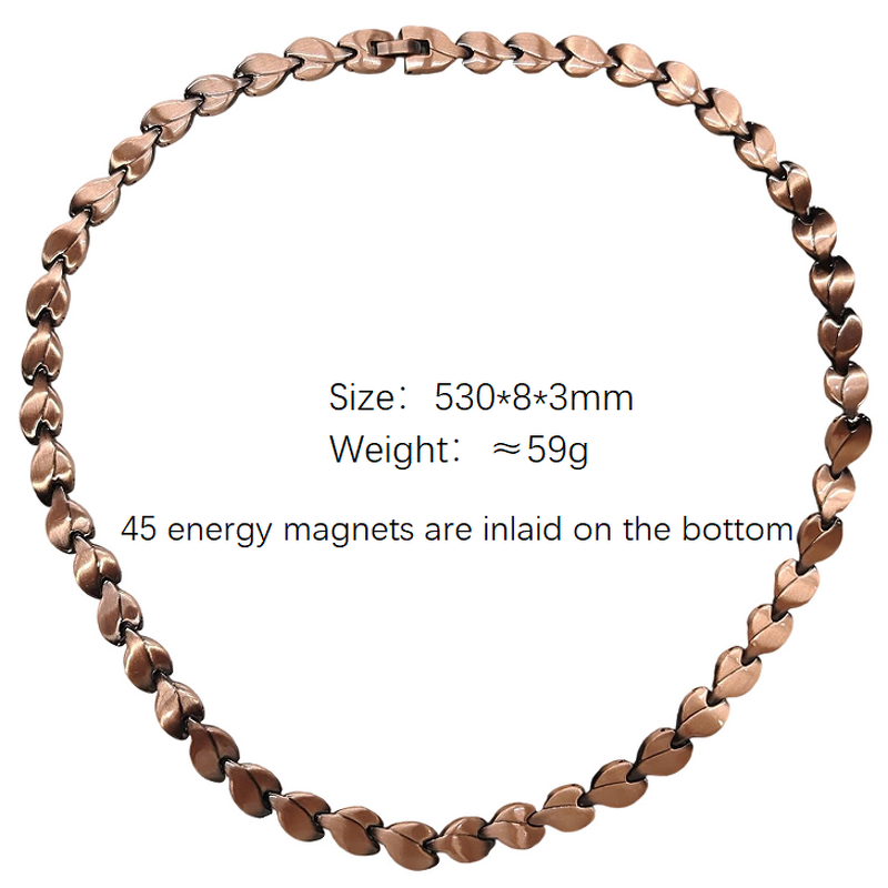 Pure Copper Magnetic Necklace - Unisex Adjustable Link Chain Trendy Jewelry