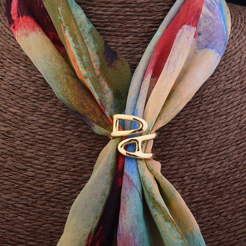 Stainless Steel Shawl Buckle - Fashion Women Wedding Party Scarf Ring