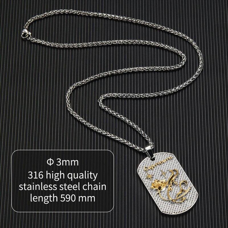 Zodiac Stainless Steel Necklace - Wholesale Romantic Link Chain Jewelry