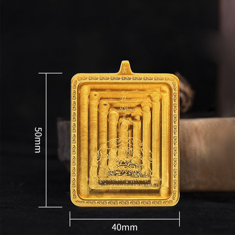 Tangka Amulet Necklace - Wholesale Custom Hand-Drawn Buddhist Pendant