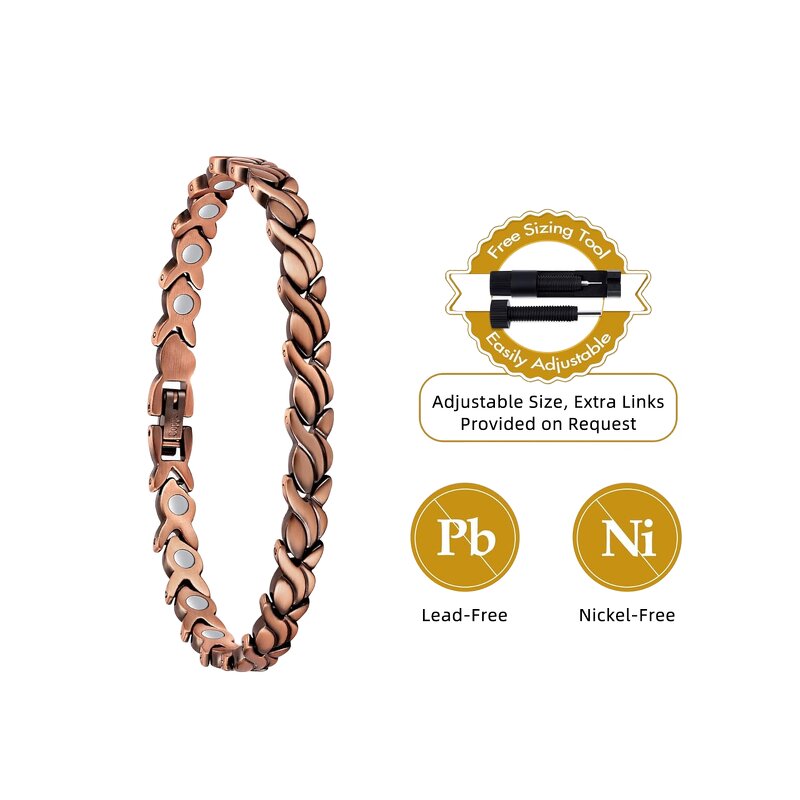 Pure Copper Magnetic Anklet - 99.99% Women Fashion Foot Jewelry