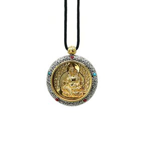 Relief Thangka Pendant - Spinning Buddhist Luck Wealth Men Women Jewelry