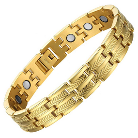 18K Gold Plated Magnetic Bracelet - Hot Sell Steel Men Women Fashion Jewelry