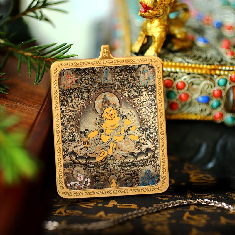 Tangka Amulet Necklace - Wholesale Custom Hand-Drawn Buddhist Pendant