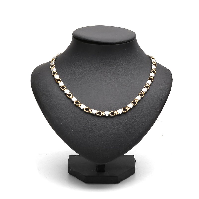 Stainless Steel Magnetic Necklace - Wholesale Heart Shape Trendy Link Chain