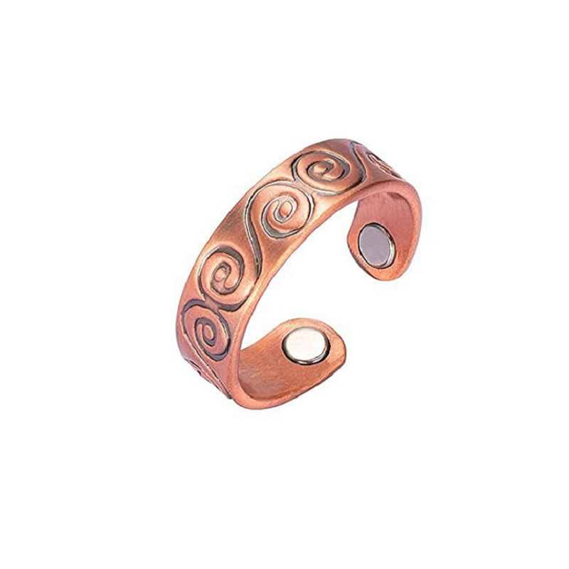 Vintage Copper Magnetic Ring - Classic Adjustable Men Women Custom Jewelry