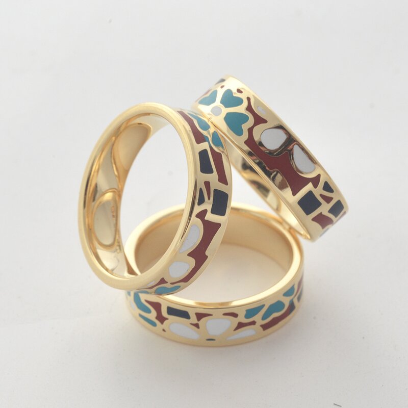 Three-Ring Scarf Buckle - Custom Gold Plated Stainless Steel Hijab Tool