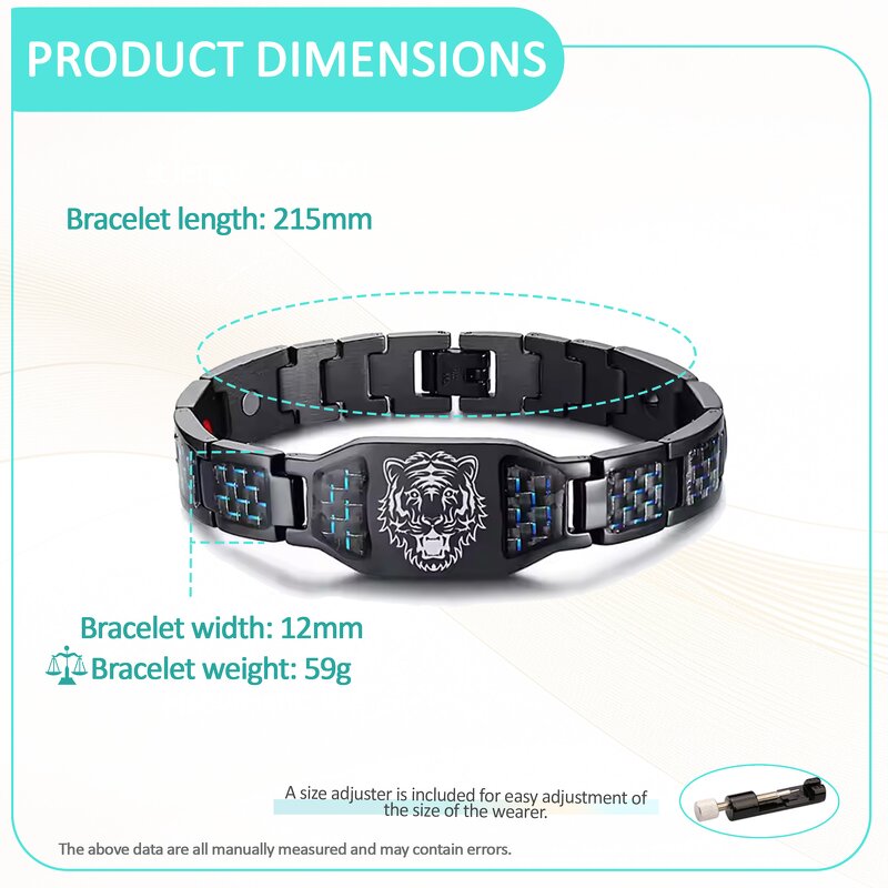 Japanese Bio Magnetic Bracelet - Wholesale Therapy Energy Cuff for Men