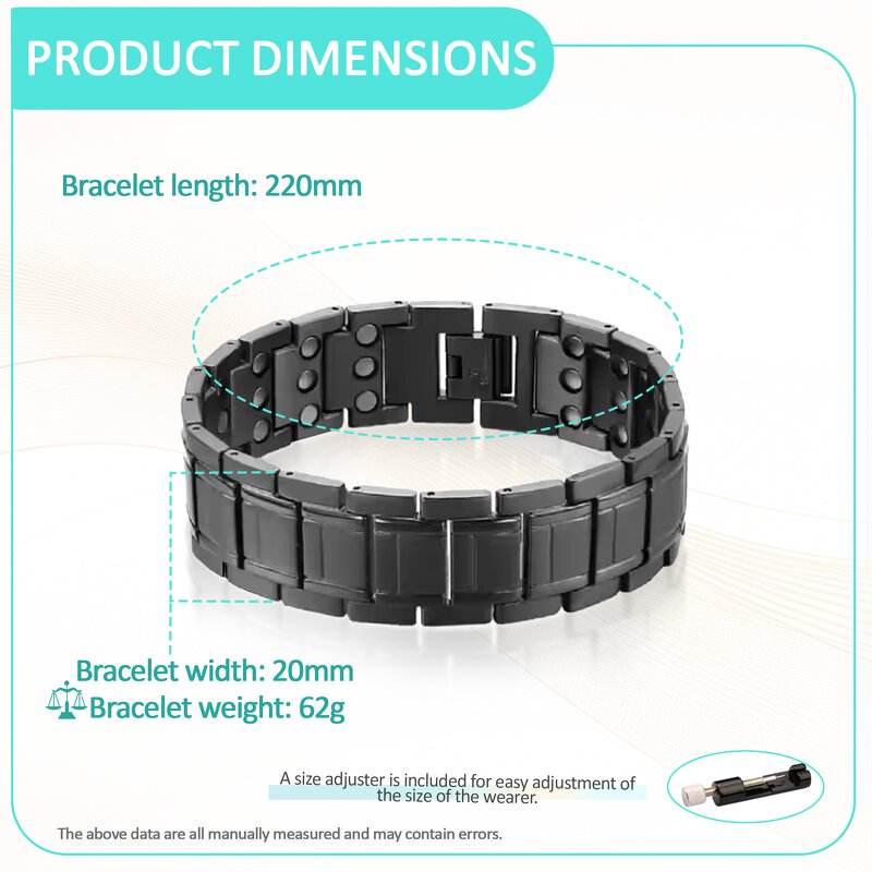 Stainless Steel Magnetic Bracelet - Fashion Senior Health Wellness Gift