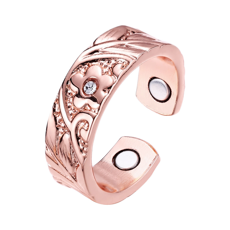 Zircon Copper Magnetic Ring - Trendy Health Energy Arthritis Relief Jewelry