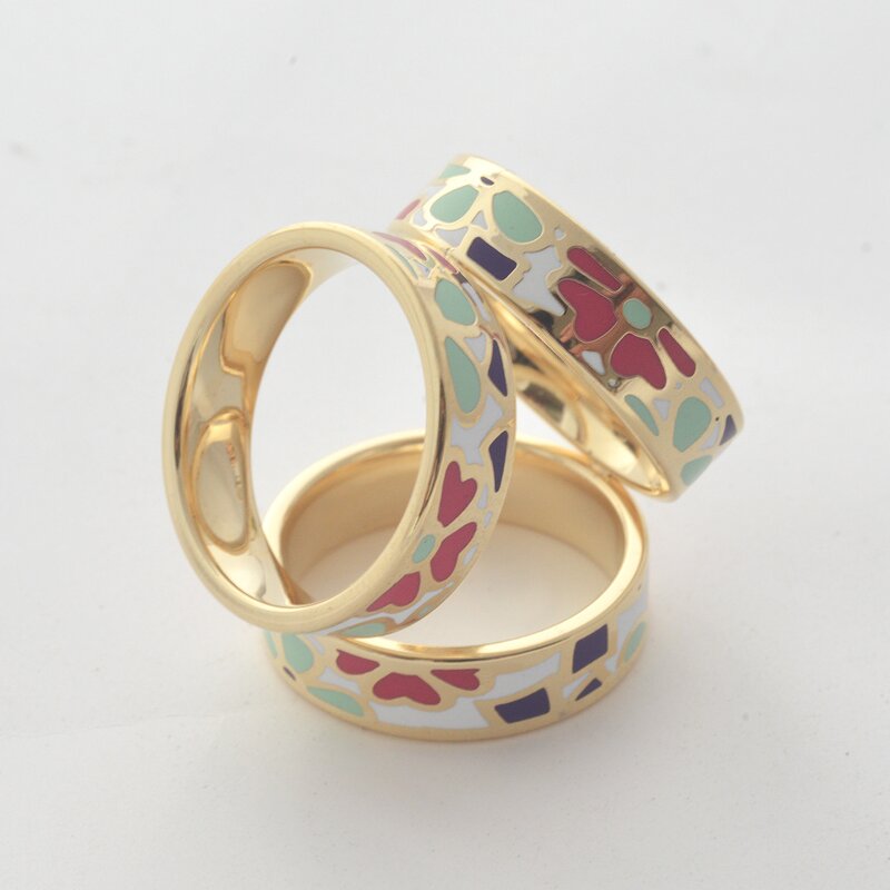 Three-Ring Scarf Buckle - Custom Gold Plated Stainless Steel Hijab Tool