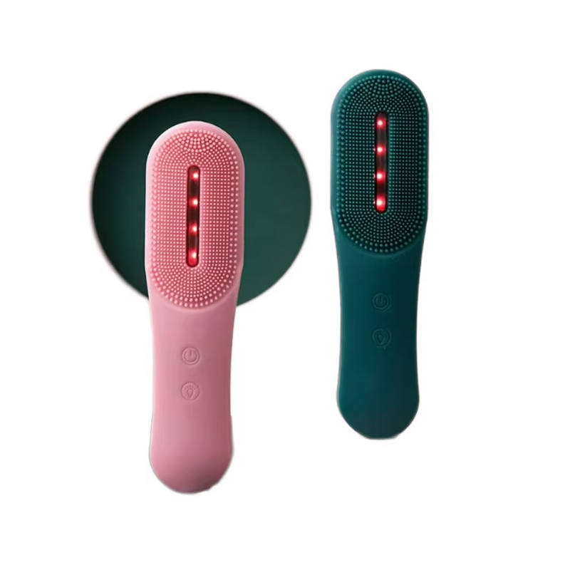 Facial Cleansing Brush Manufacturer - Hot Selling Pink Sonic Vibration LED Light IPX7 Waterproof USB Type-C Charging