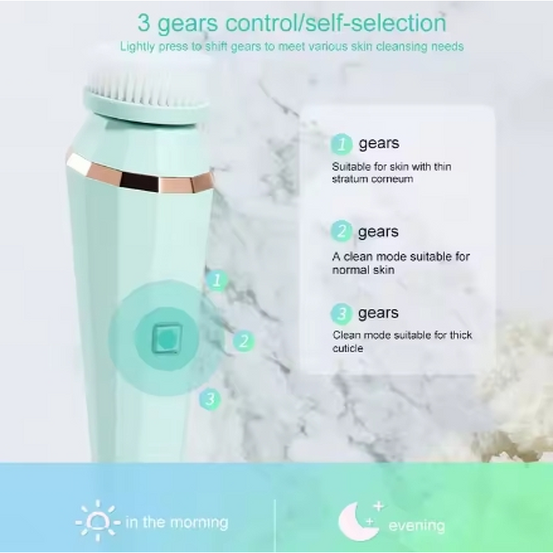Face Brush Manufacturer - 360° Rotating Electric Rechargeable Multifunctional Silicone for Cleansing Exfoliating LED UK/EU