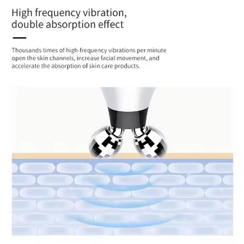 Face Lifting Roller Manufacturer - EMS Dual Microcurrent Vibration USB Plug Anti-Aging - Custom Logo