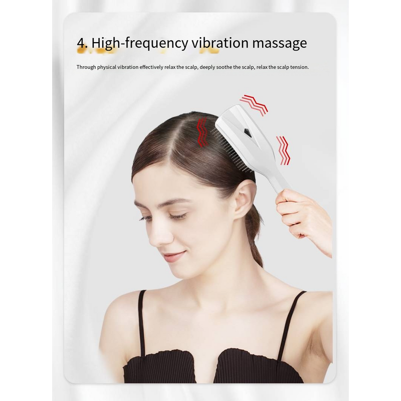 Hair Growth Comb Manufacturer - Red Blue Light Vibration for Oil Control Anti-Shedding Electric Scalp Massage