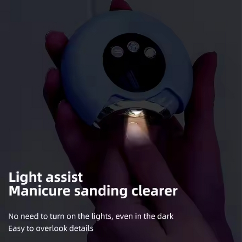 Nail Clipper Manufacturer - 2-in-1 Automatic Manicure Trimmer Curved ABS Blade Electric 3-Speed 35000rpm 400mAh