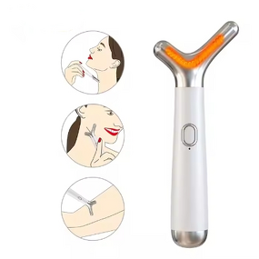Beauty Device Manufacturer - 2024 Trending 4-in-1 ABS Hand Held for Neck Lift with EMS Red Blue Light Therapy