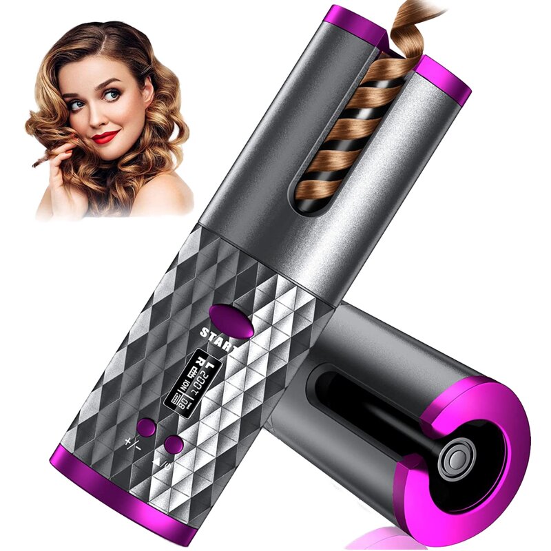 Hair Curler Manufacturer - Hot Sale USB Rechargeable Cordless Ceramic Wireless Automatic with LCD PTC for Home Travel