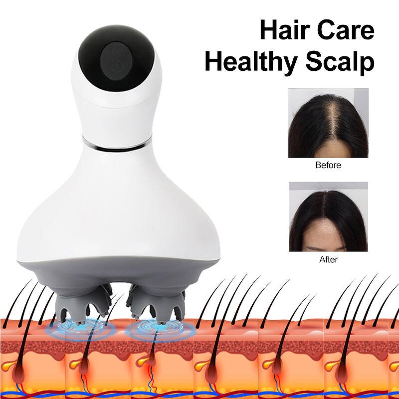 Scalp Massager Manufacturer - TOPLIFEE Vibration Comb Anti-Hair Loss Waterproof Smart Electric Vibrating
