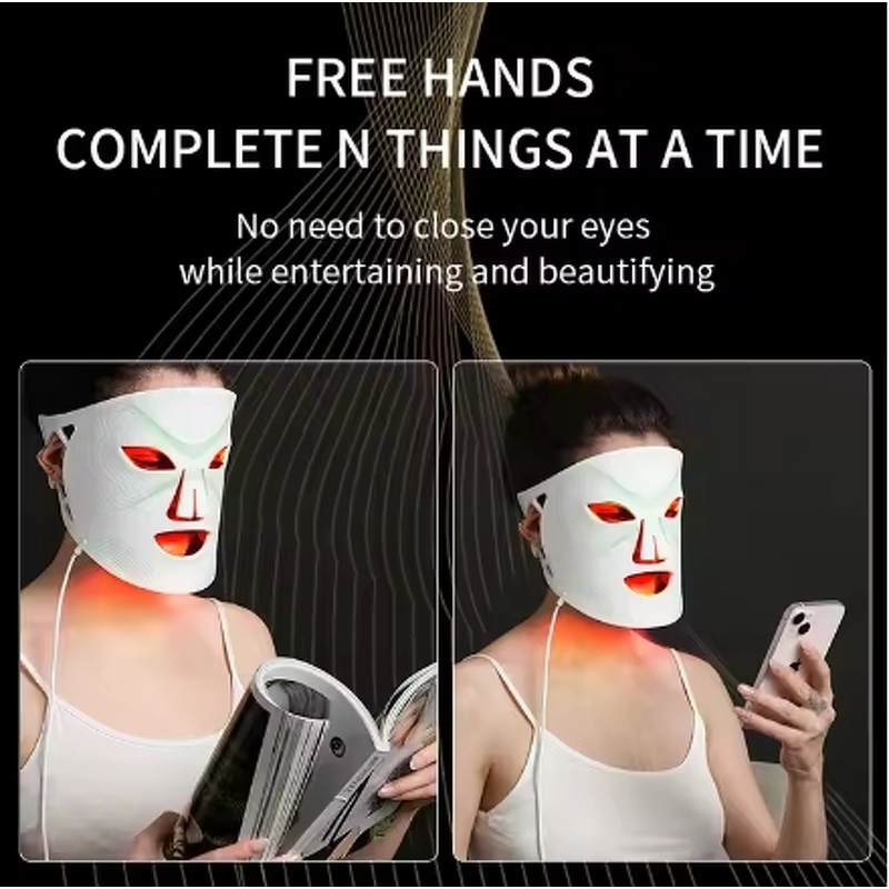 LED Light Therapy Mask Manufacturer - 2023 Hot Selling 7-Color Plastic ABS Electric Portable for Oil Control US/CN Spa