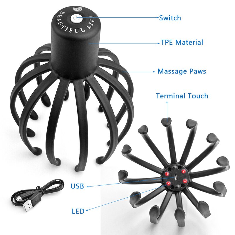 Scalp Massager Manufacturer - Smart Relax Hair Vibrating for Decompress & Improve Sleep Electric