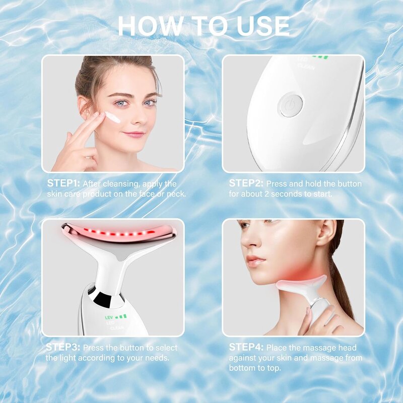 Face Massager Manufacturer - Hand Held RF Technology with 7 Colors LED Light USB Rechargeable for Lift
