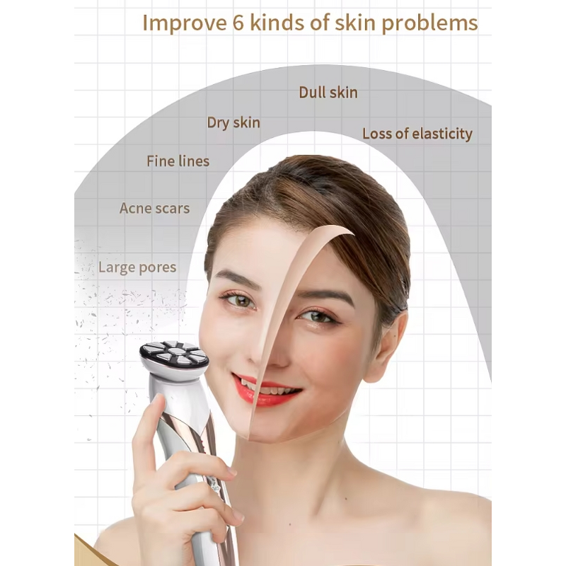 Face Lift Device Manufacturer - EMS RF for Home Use with LED Light Therapy & Vibration Facial Massage