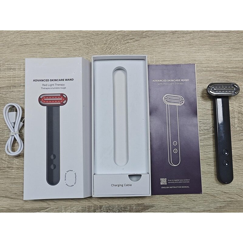 Face Skin Care Machine Manufacturer - 90 Rotation Led with EMS for Eye Lift Slimming Wand & Neck Light Therapy