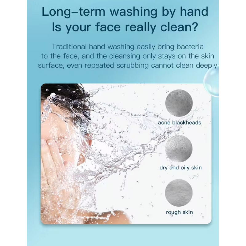 Facial Exfoliator Manufacturer - Portable Electric UK Plug Silicone Spin Brush for Deep Pore Cleansing for Nose Lips