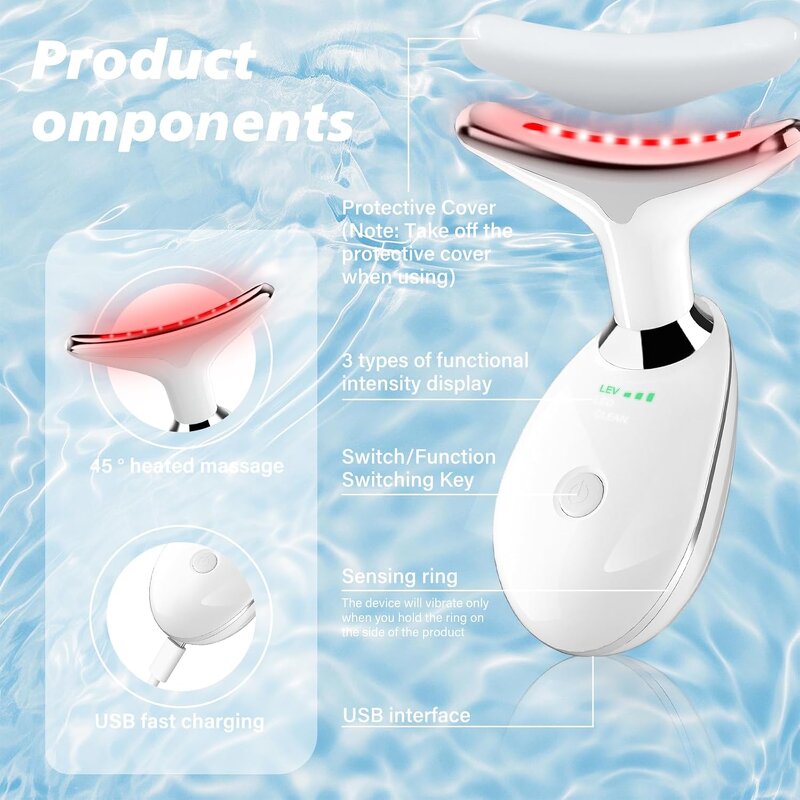 Face Massager Manufacturer - Hand Held RF Technology with 7 Colors LED Light USB Rechargeable for Lift