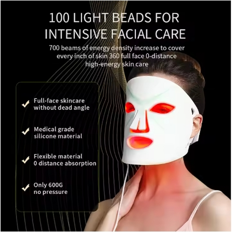 LED Light Therapy Mask Manufacturer - 2023 Hot Selling 7-Color Plastic ABS Electric Portable for Oil Control US/CN Spa