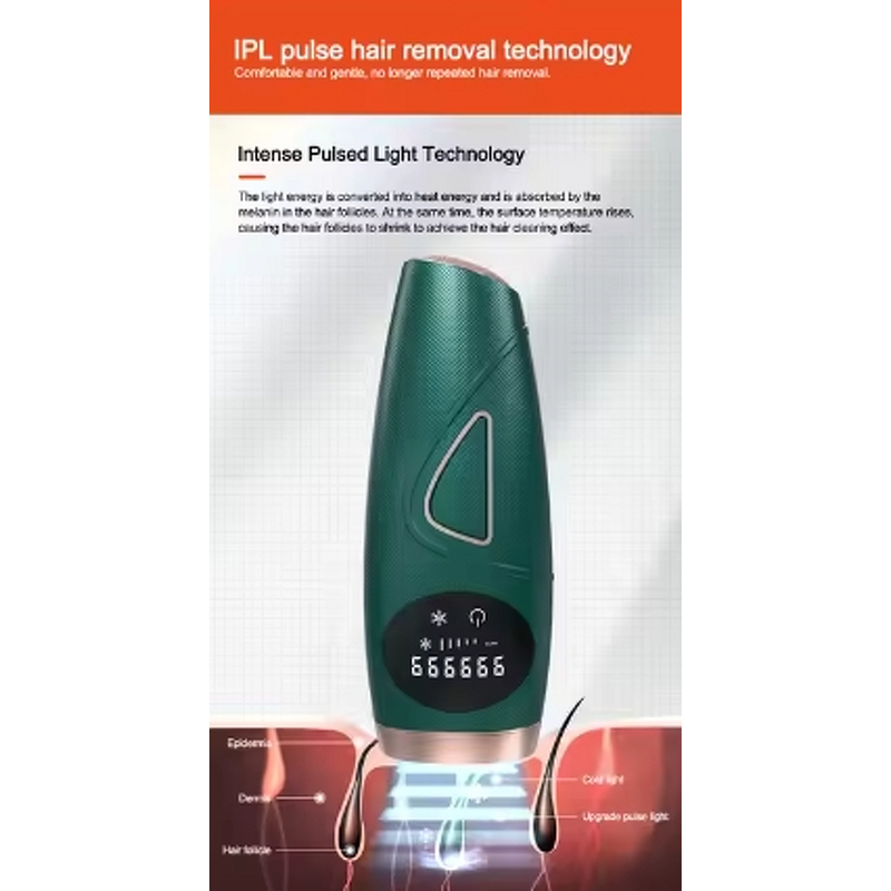 IPL Hair Removal Machine Manufacturer - 2023 Professional Black Color Painless Laser Epilator for Permanent Hair Reduction