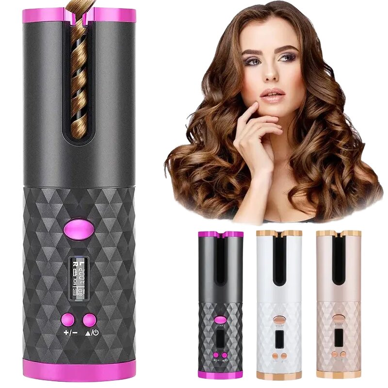 Hair Curler Manufacturer - Hot Sale USB Rechargeable Cordless Ceramic Wireless Automatic with LCD PTC for Home Travel