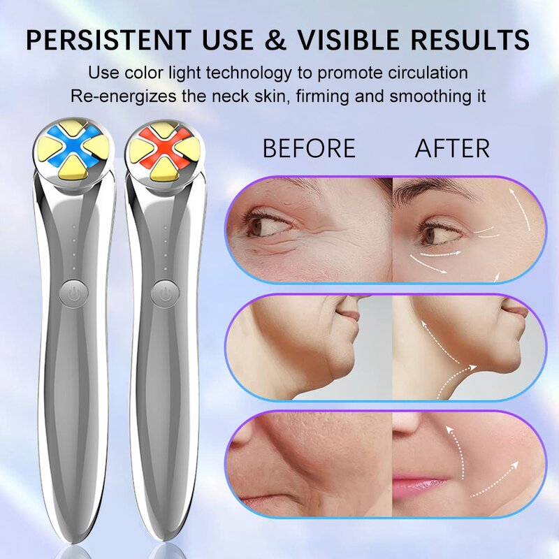 Eye Massager Manufacturer - Portable RF LED Heating Warm Compression Anti-Aging for Dark Circles Red LED Wand