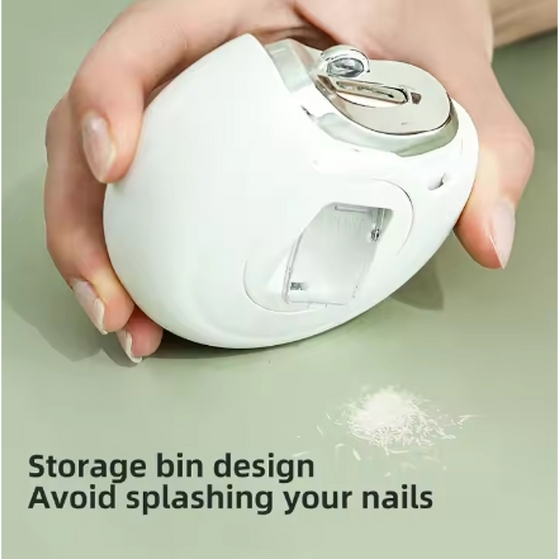 Nail Clipper Manufacturer - 2-in-1 Automatic Manicure Trimmer Curved ABS Blade Electric 3-Speed 35000rpm 400mAh