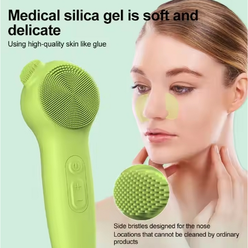 Facial Scrubber Brush Manufacturer - Portable Sonic Rechargeable Handheld Electric Waterproof Vibrating Wash Men Exfoliator
