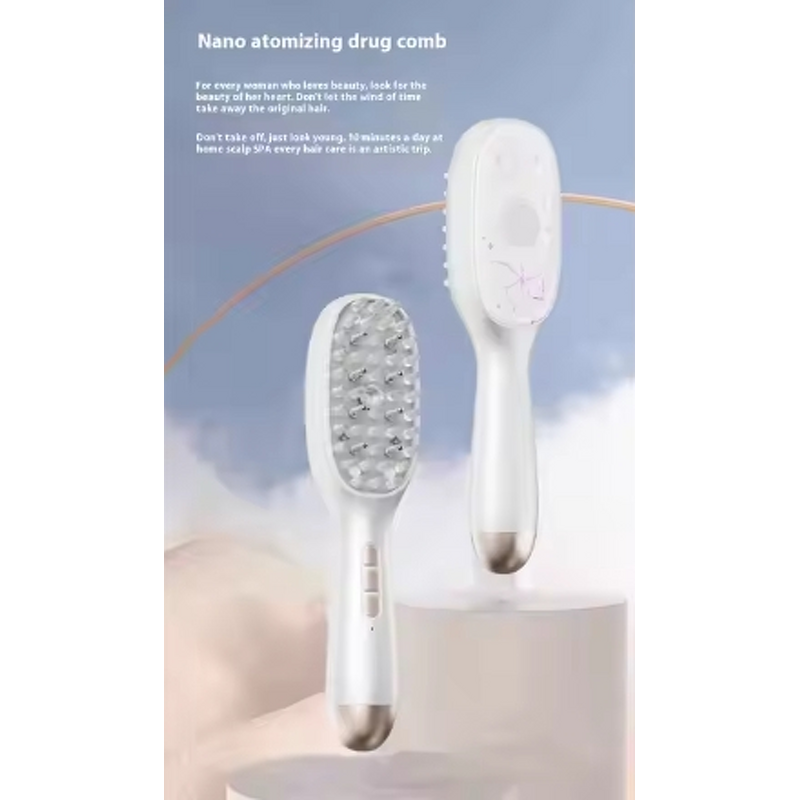 Hair Growth Comb Manufacturer - Electric with LED Red Light EMS+Vibration Anti-Hair Loss Scalp Massage Brush & Oil Applicator