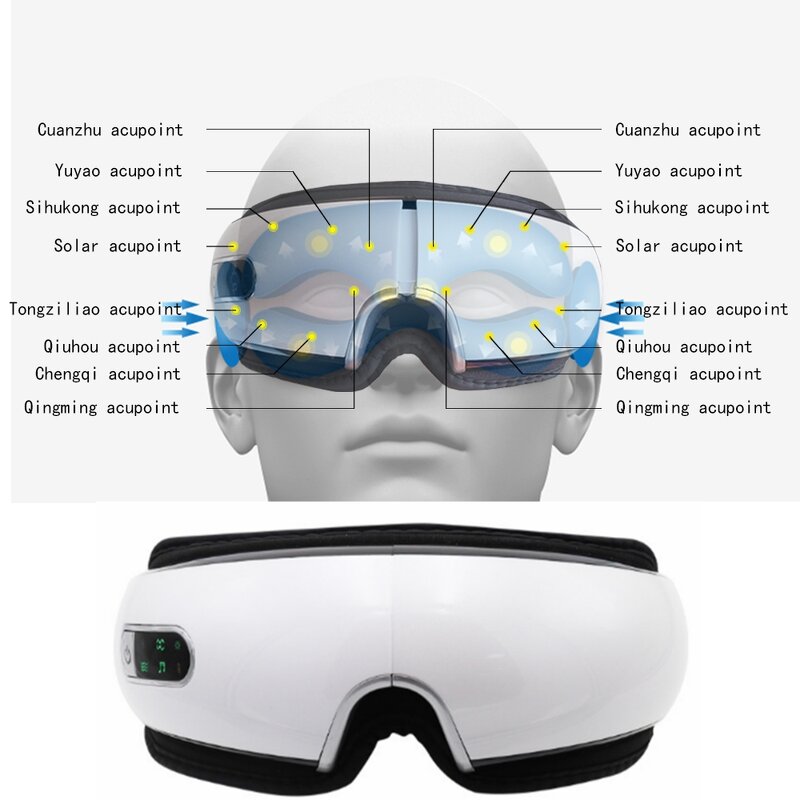 Eye Massager Manufacturer - OEM/ODM Handheld with Heat/Cooling for Wrinkle Dark Circles Relief & 4 Modes Bluetooth