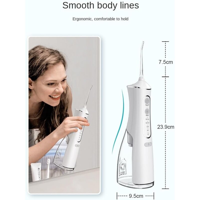 Tooth Flosser Manufacturer - Toplifee Electric Portable Rechargeable Travel with 260-degree Adjustable Nozzle IPX7 4 Speed